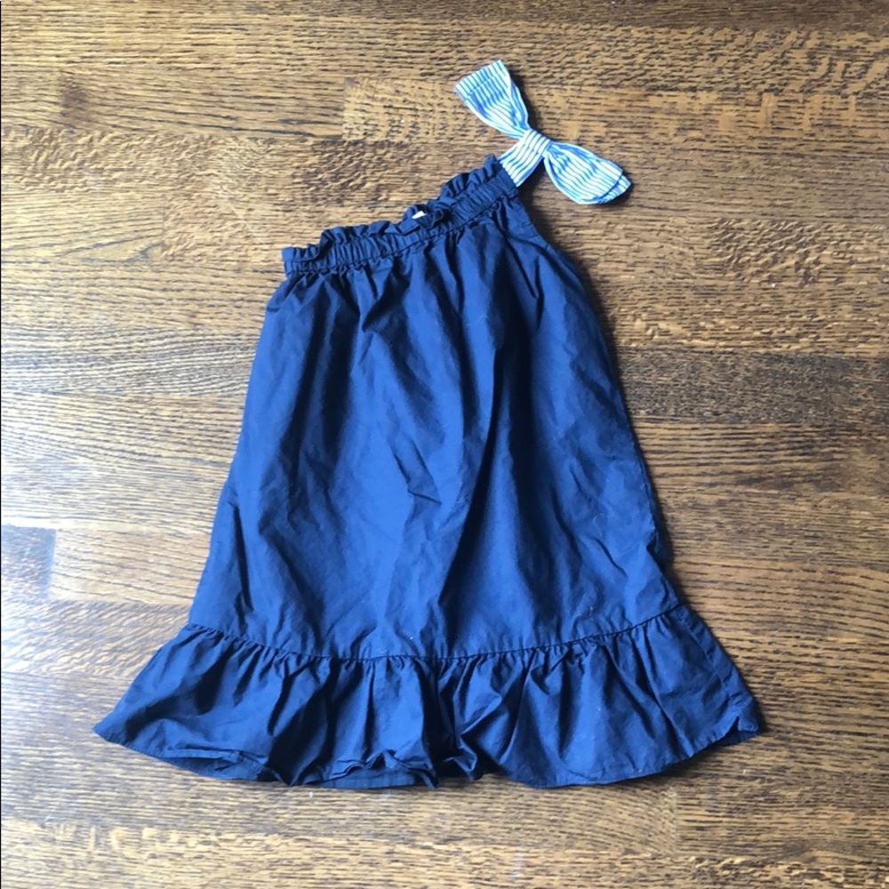 Crewcuts Sz 4 Navy one-shoulder Sundress EUC